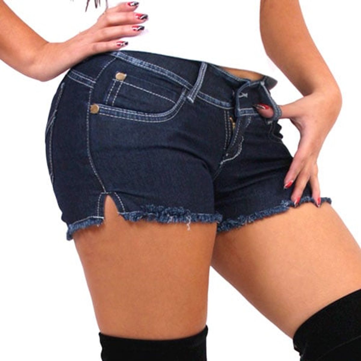 BOABLANCA - Shorts para niñas 100% algodón denim