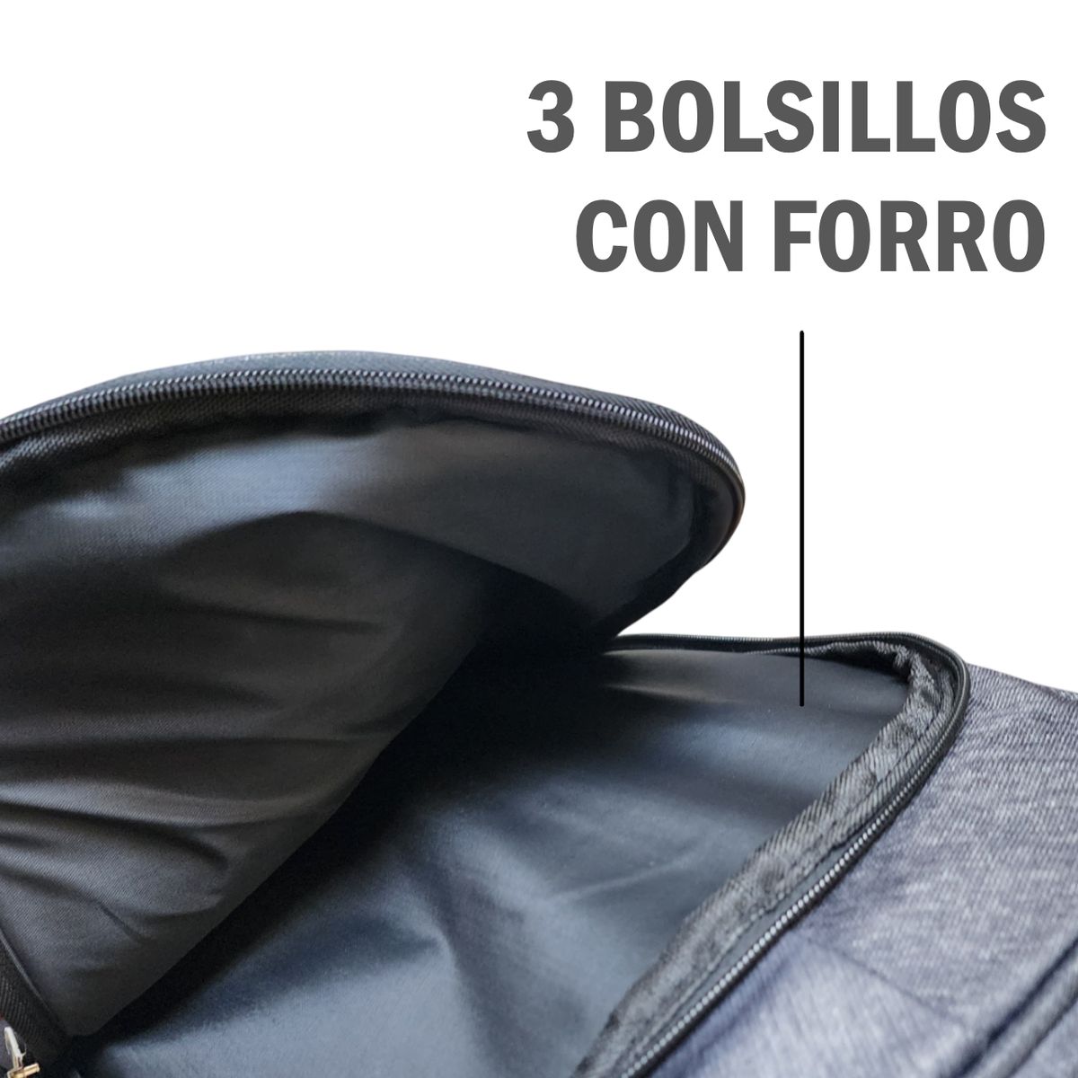 GENERICO - Mochila SPORT 3 cierres Casual porta Laptop puerto USB