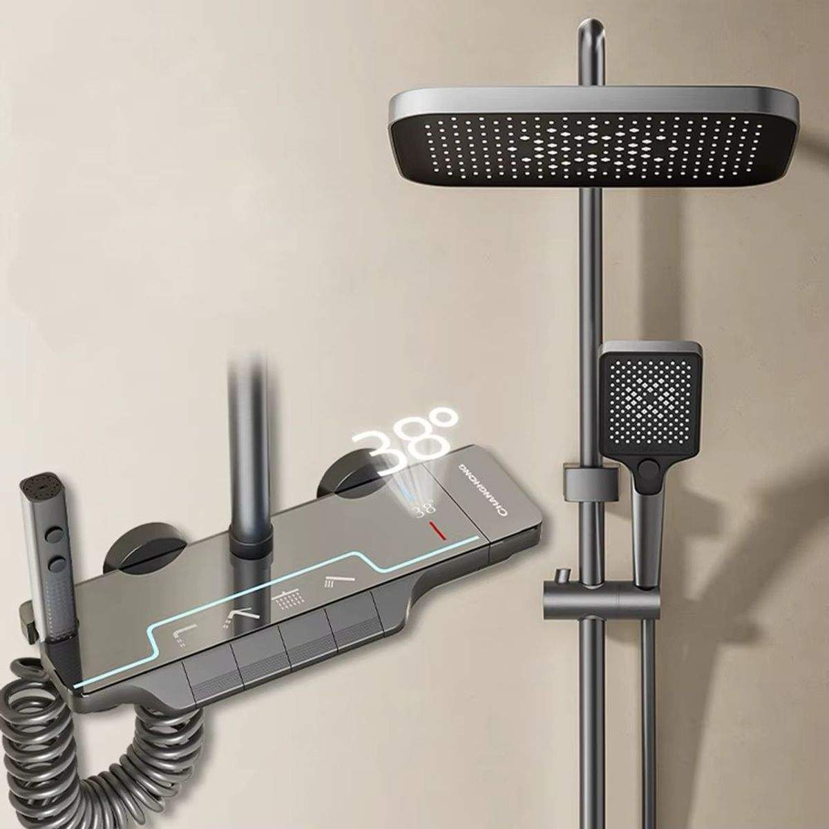 GENERICO - Ducha Española Multifuncional 4 Teclas Digital