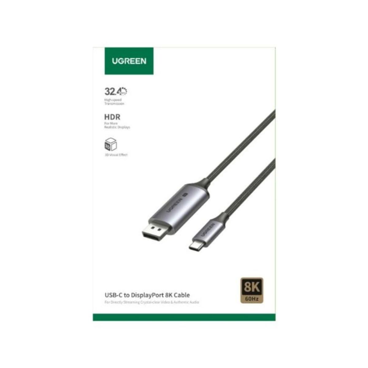 UGREEN - Cable USB-C Macho a Displayport macho 8K de 3 Metros