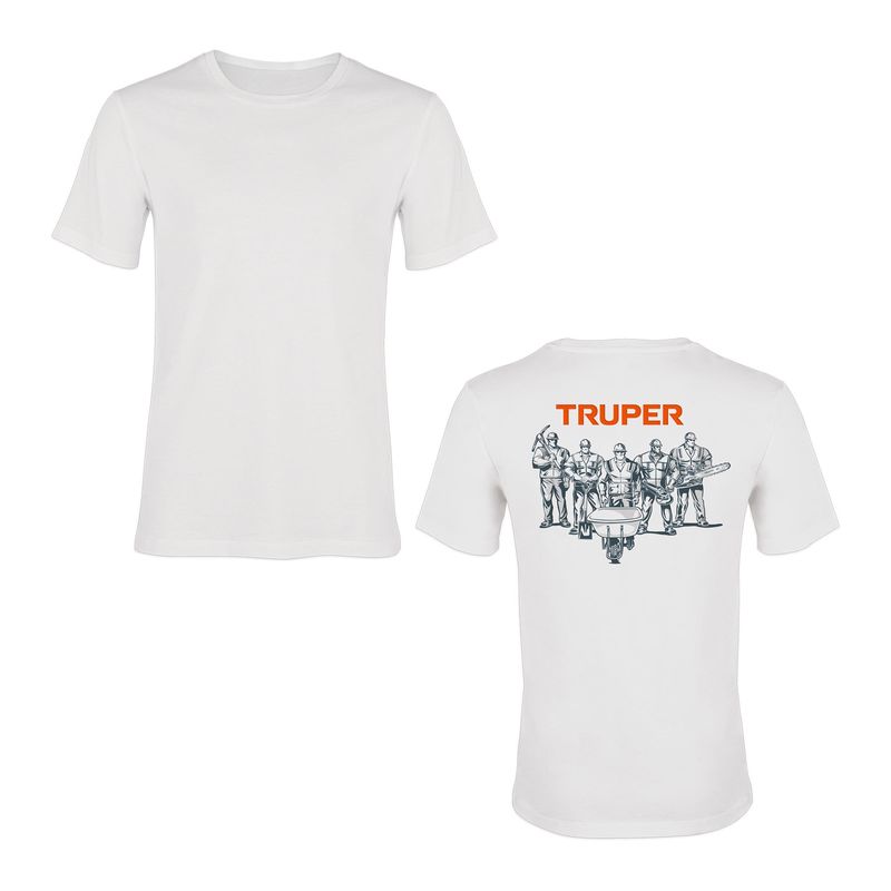 TRUPER - Polo blanco 100% algodón para Hombre - Truper