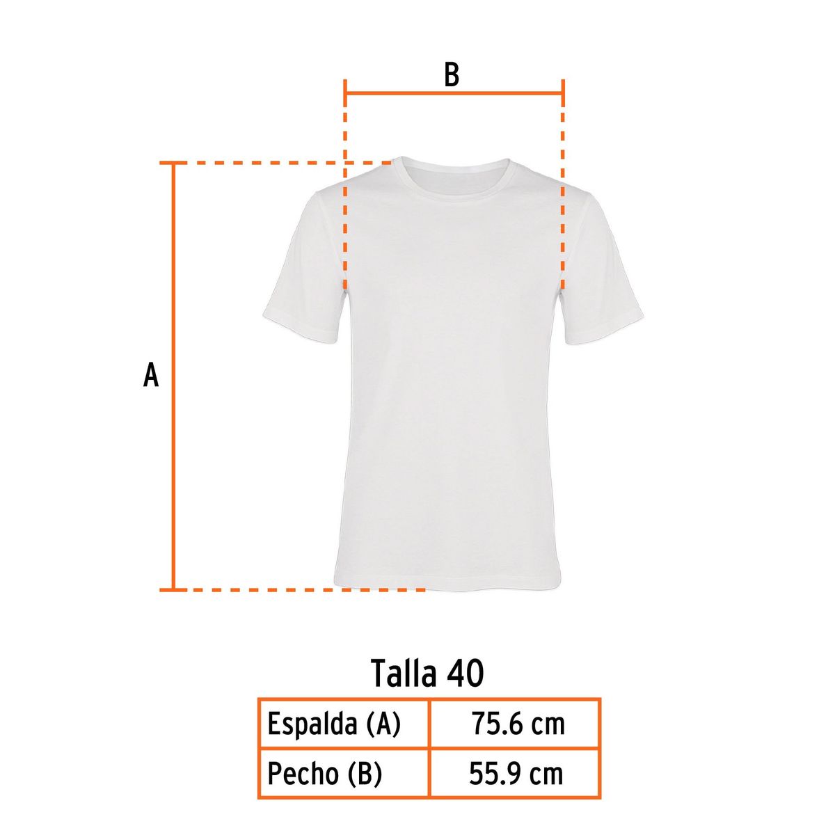 TRUPER - Polo blanco 100% algodón para Hombre - Truper