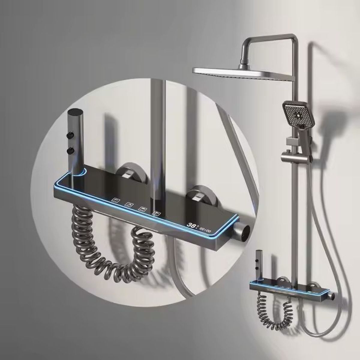 GENERICO - Ducha Española Multifuncional 4 Teclas Digital Deluxe