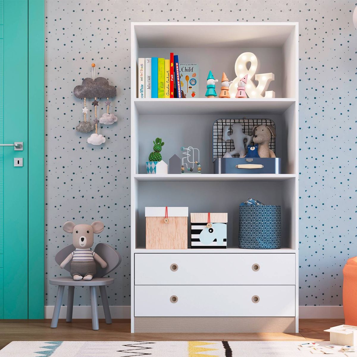 TU MESITA - Estante Infantil Moderno Maily Blanco