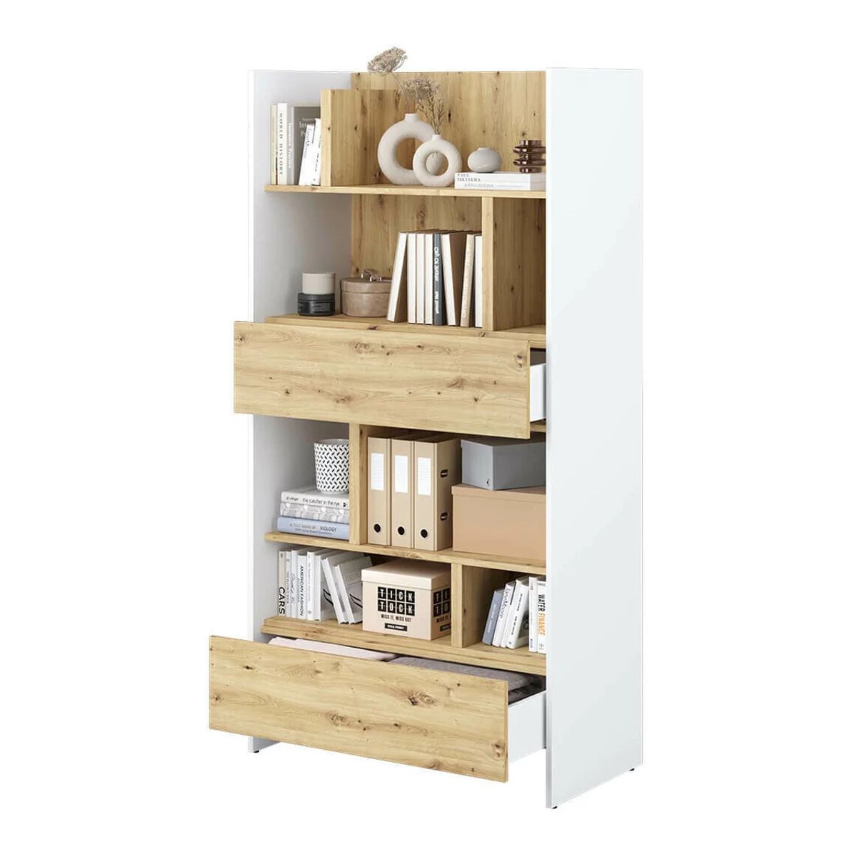 TU MESITA - Estante Moderno Manhatan color BlancoDuna TU MESITA 2 cajones