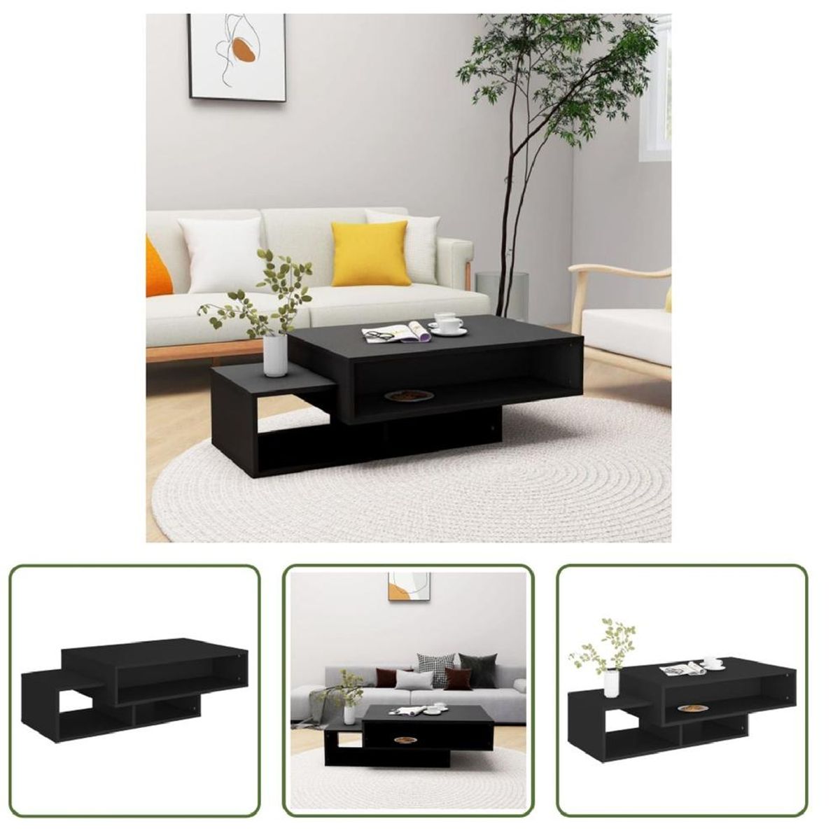 TU MESITA - Mesa de Centro Multiusos TU MESITA Thiago color Negro