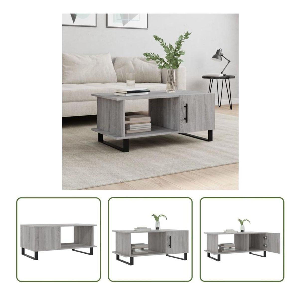 TU MESITA - Mesa de Centro TU MESITA Venus color Gris 1 puerta