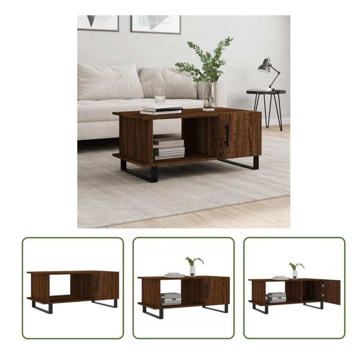 TU MESITA - Mesa de Centro TU MESITA Venus color Marrón 1 puerta