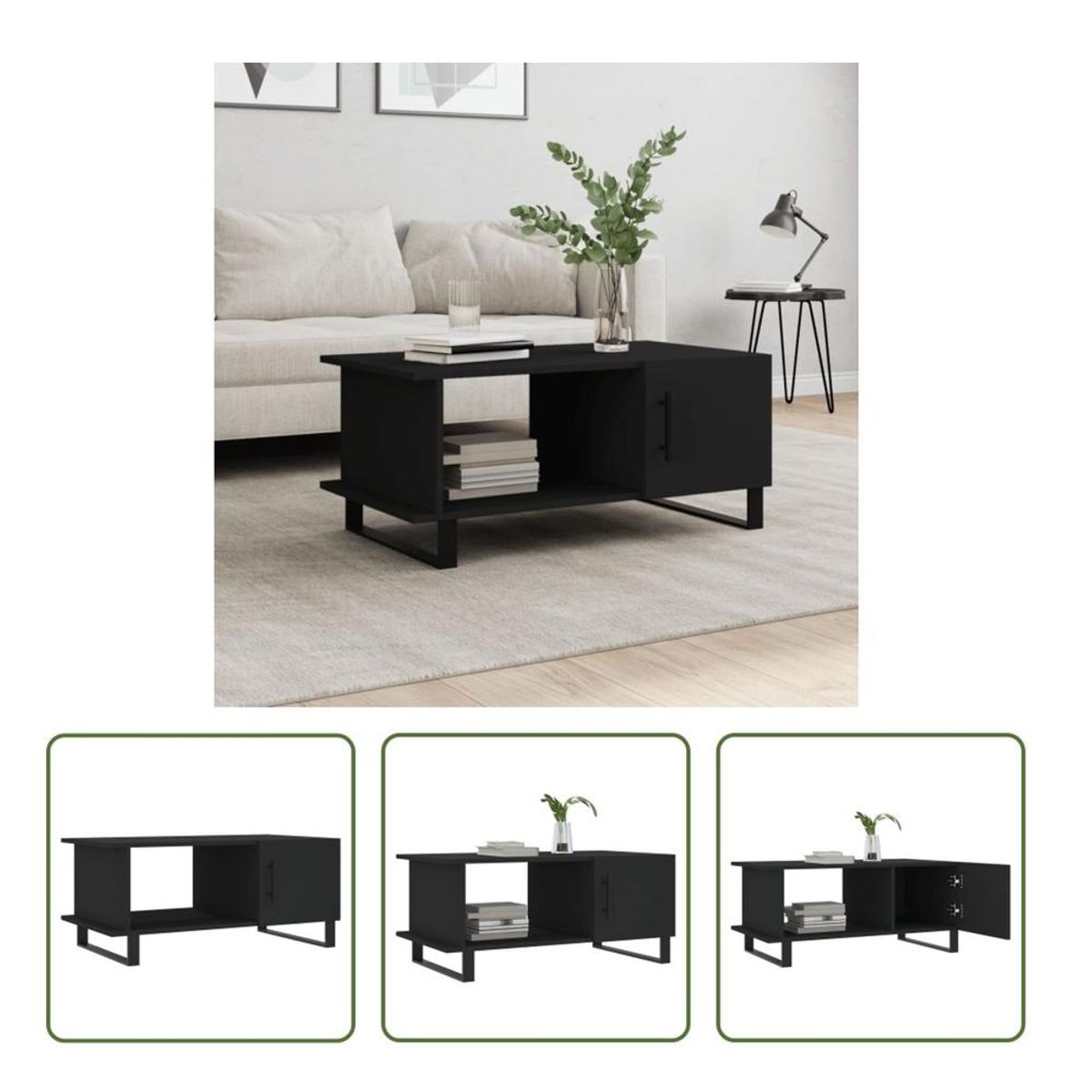 TU MESITA - Mesa de Centro TU MESITA Venus color Negro 1 puerta