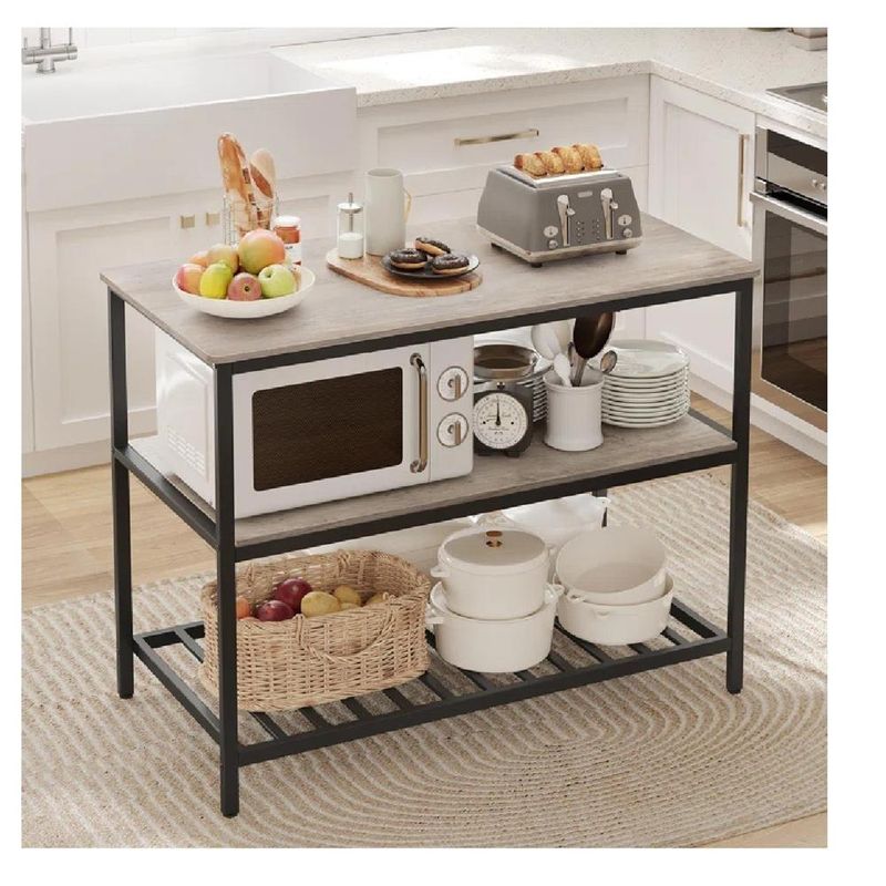 TU MESITA - Mueble Auxiliar de Cocina Multiusos TU MESITA Vincent color Gris