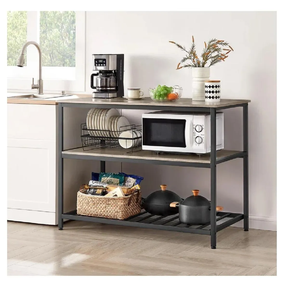 TU MESITA - Mueble Auxiliar de Cocina Multiusos TU MESITA Vincent color Gris