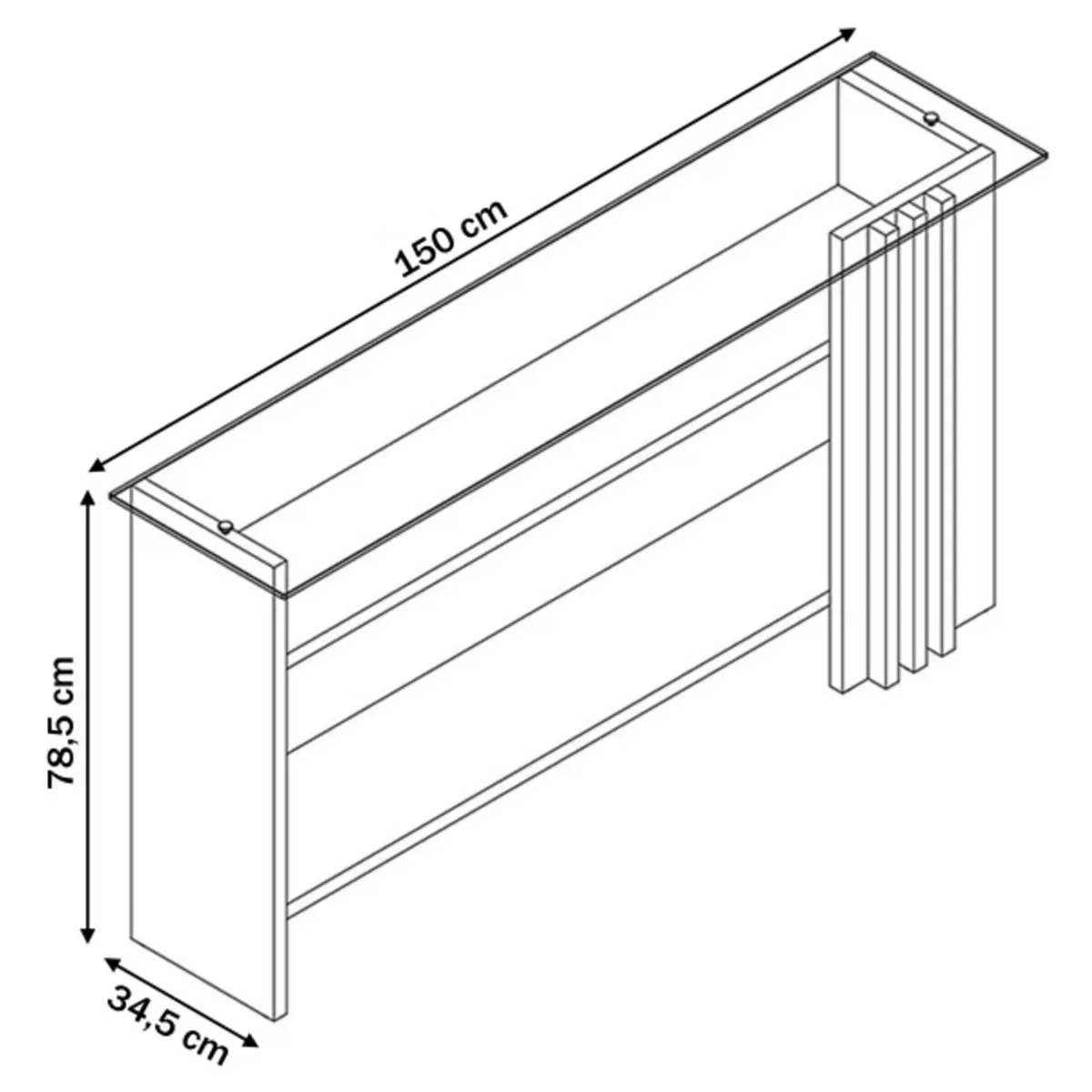 TU MESITA - Recibidor Moderno Frizz color BlancoMarrón TU MESITA