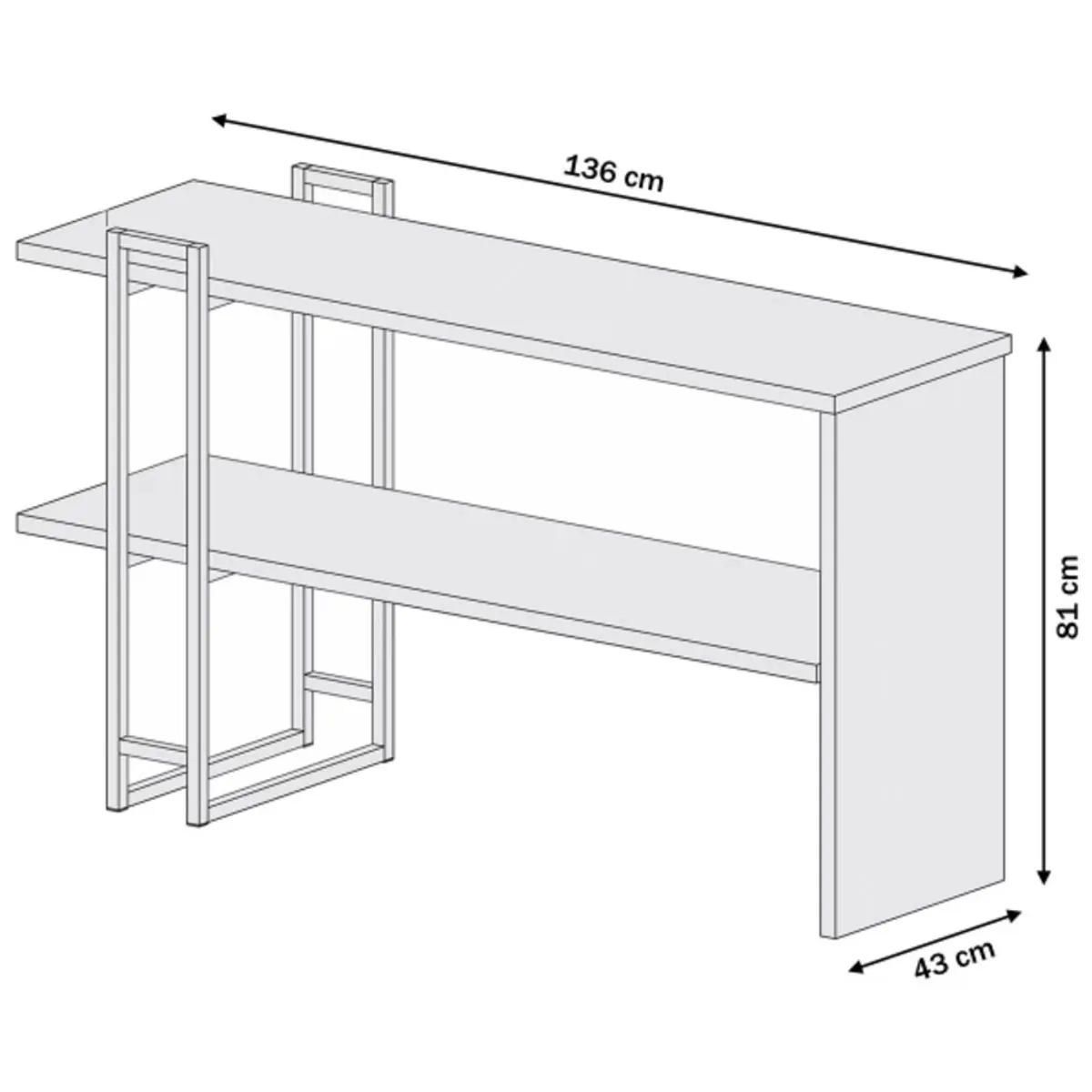 TU MESITA - Recibidor Moderno Luxury color BlancoNegro TU MESITA