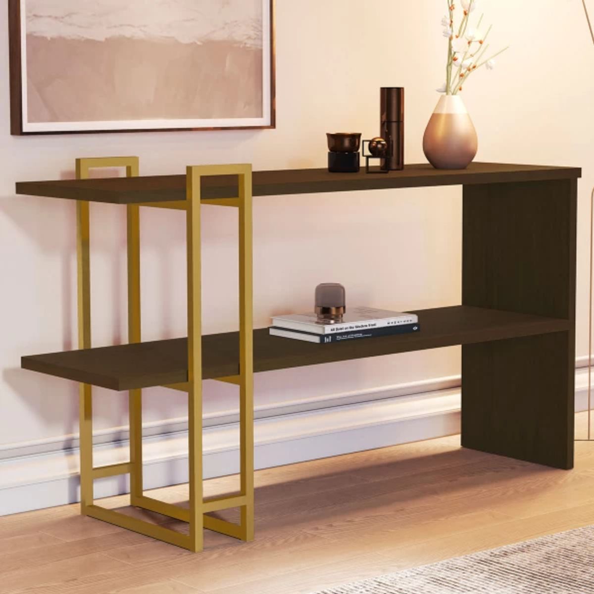 TU MESITA - Recibidor Moderno Luxury color MarrónDorado TU MESITA