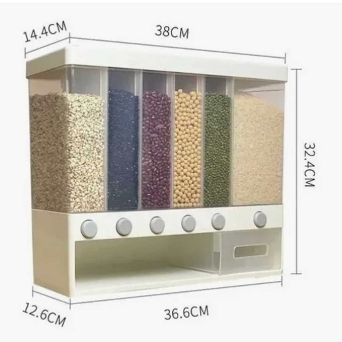 GENERICO - Dispensador de Menestra 10kg Organizador Cocina