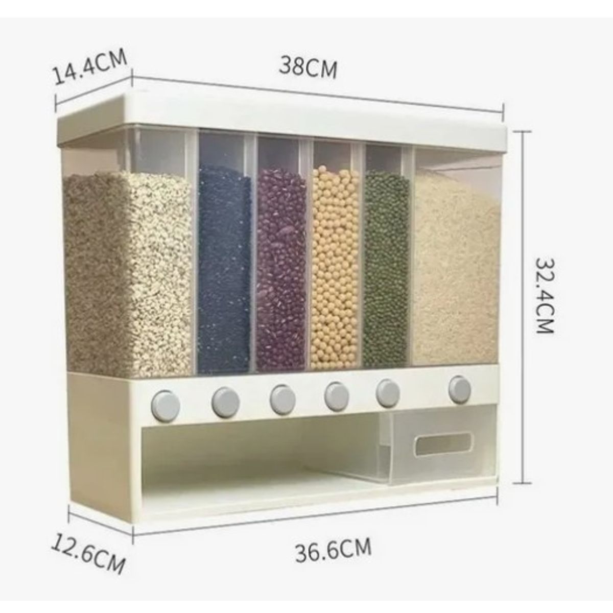 GENERICO - Dispensador de Menestra 10kg Organizador Cocina