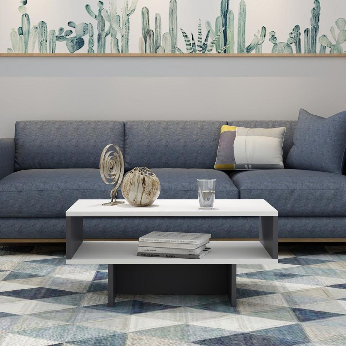 TU MESITA - Mesa de Centro Clásica TU MESITA Morgana color BlancoGris