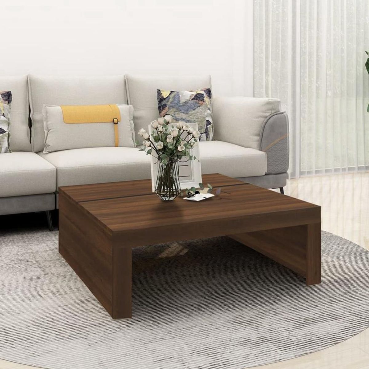 TU MESITA - Mesa de Centro Cuadrada TU MESITA Yanira color Marrón