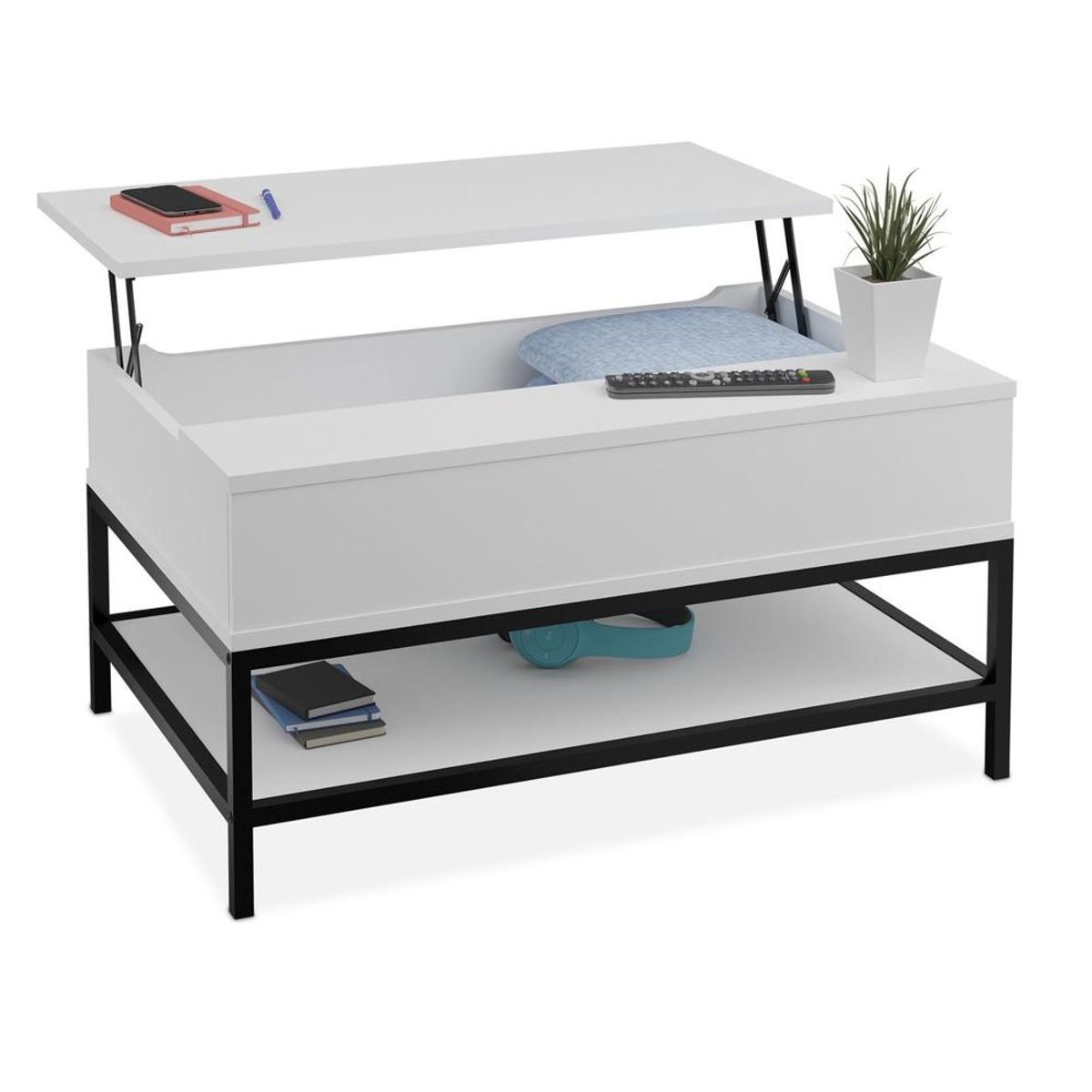 TU MESITA - Mesa de Centro Extensible TU MESITA Milanis color Blanco 1 puerta
