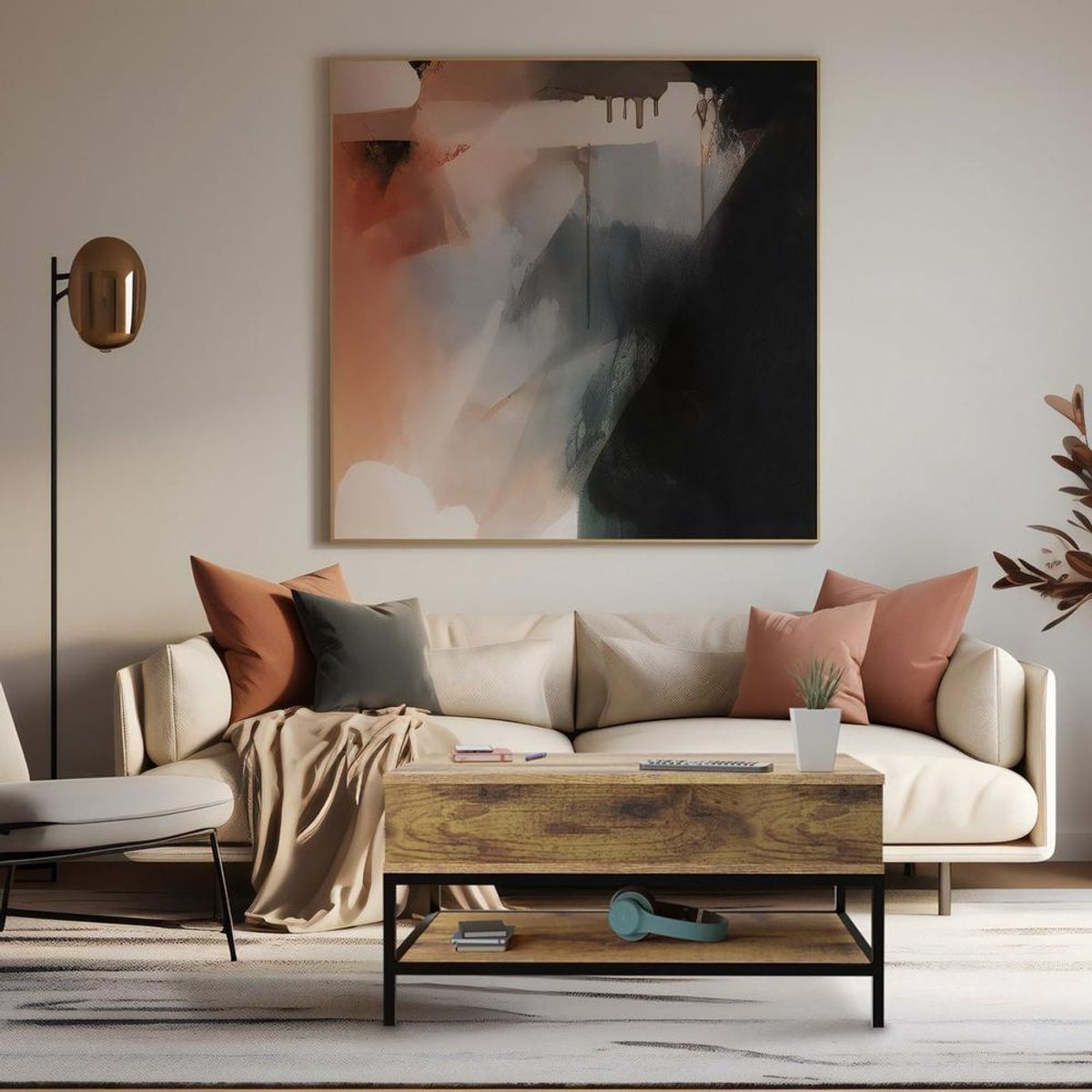 TU MESITA - Mesa de Centro Extensible TU MESITA Milanis color Marrón 1 puerta