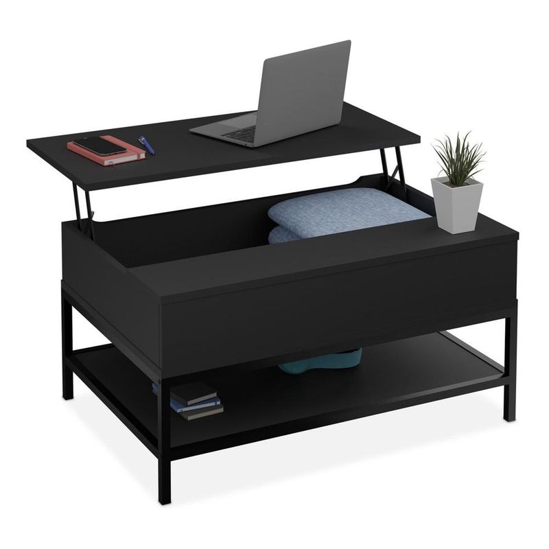 TU MESITA - Mesa de Centro Extensible TU MESITA Milanis color Negro 1 puerta