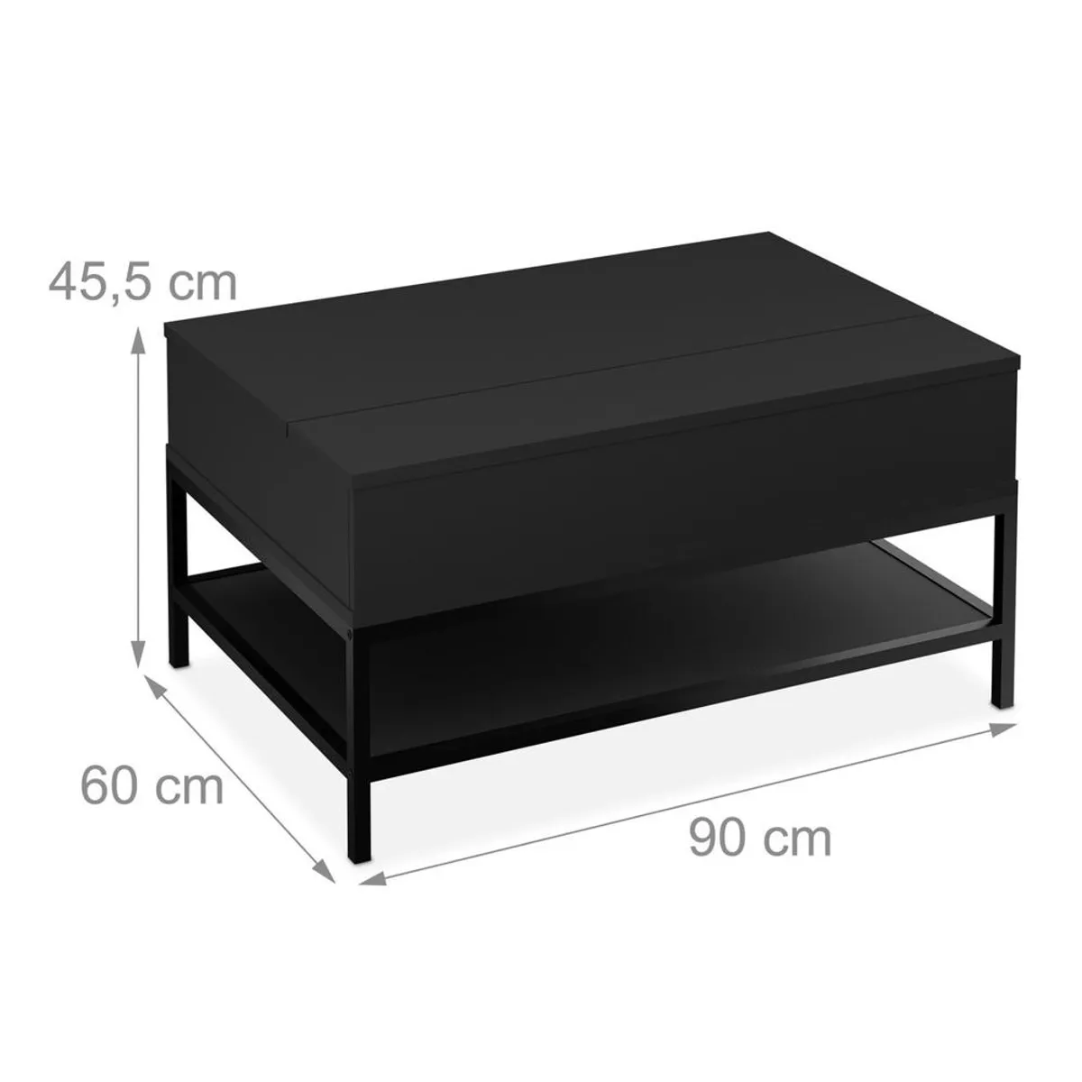 TU MESITA - Mesa de Centro Extensible TU MESITA Milanis color Negro 1 puerta