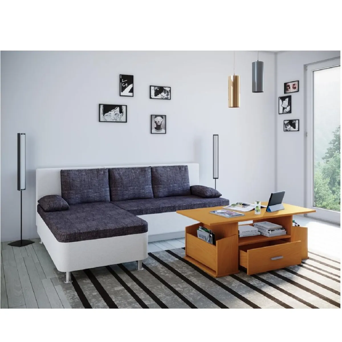 TU MESITA - Mesa de Centro Funcional TU MESITA Gia color Haya 1 cajón