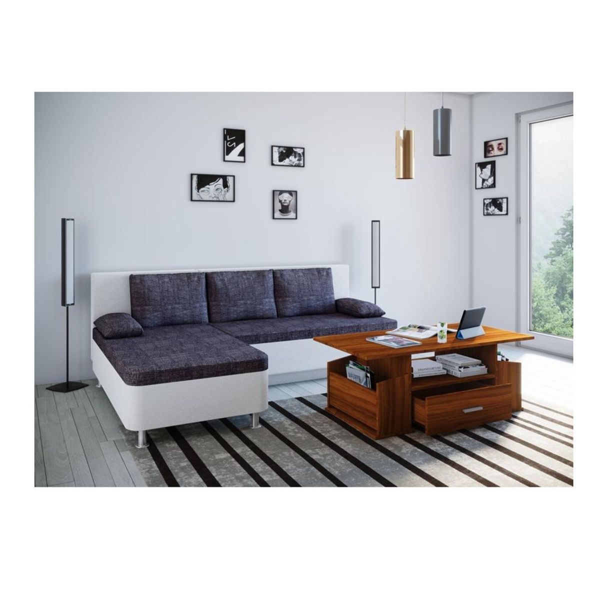 TU MESITA - Mesa de Centro Funcional TU MESITA Gia color Marrón 1 cajón