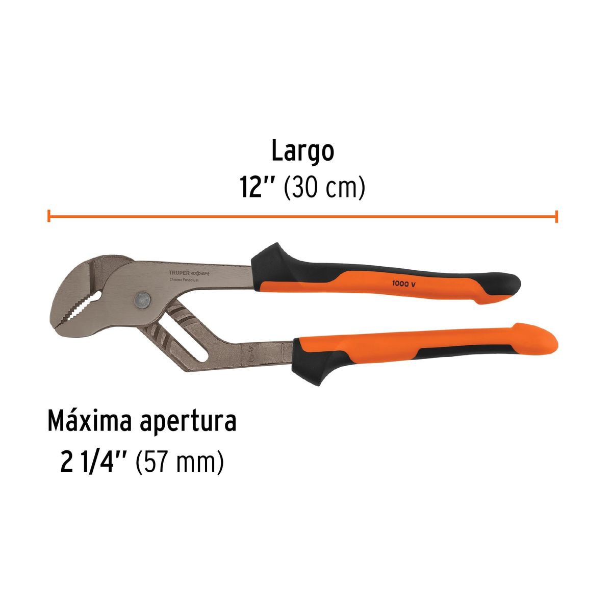 TRUPER - Pinzas de extensión 12 mango Comfort Grip Truper