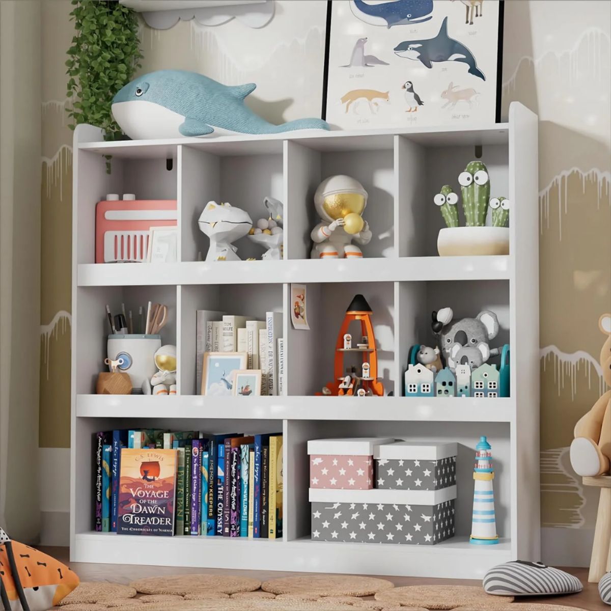 GENERICO - Estante Multiusos Infantil Peyton Blanco Muebles Gaudi