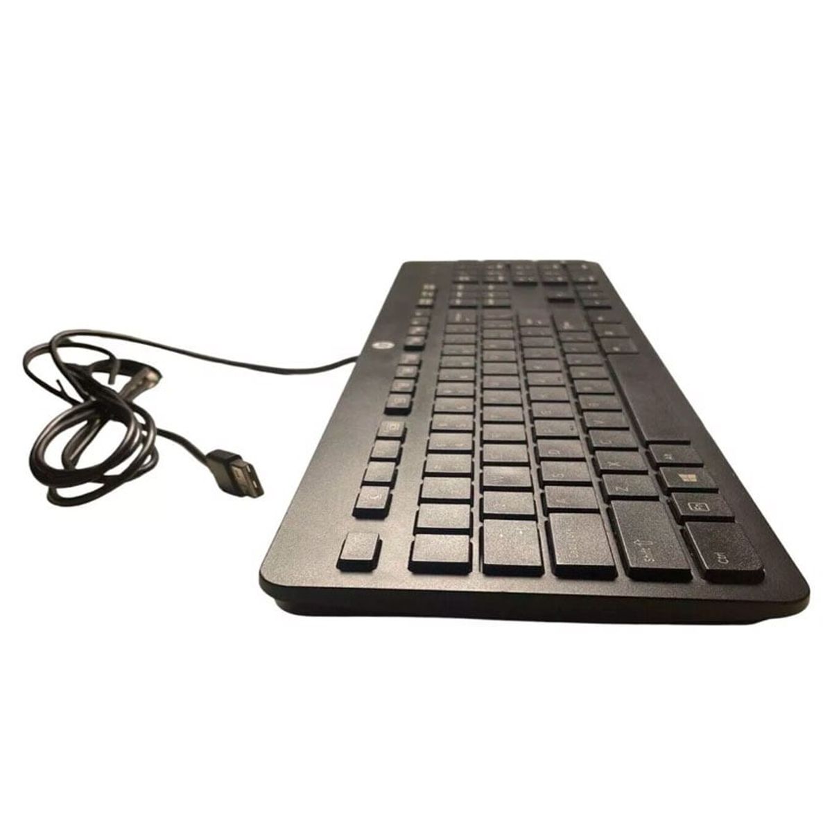 HP - Telclado HP USB cableado slim elegante Negro Español latam