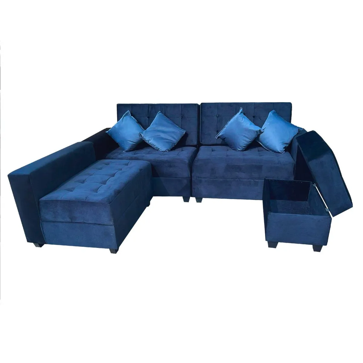 GENERICO - SECCIONAL MODELO  LONDRES GOLD AZUL