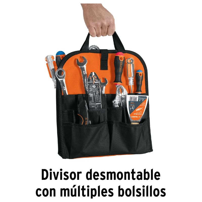 TRUPER - Mochila portaherramientas con 57 compartimientos, Truper