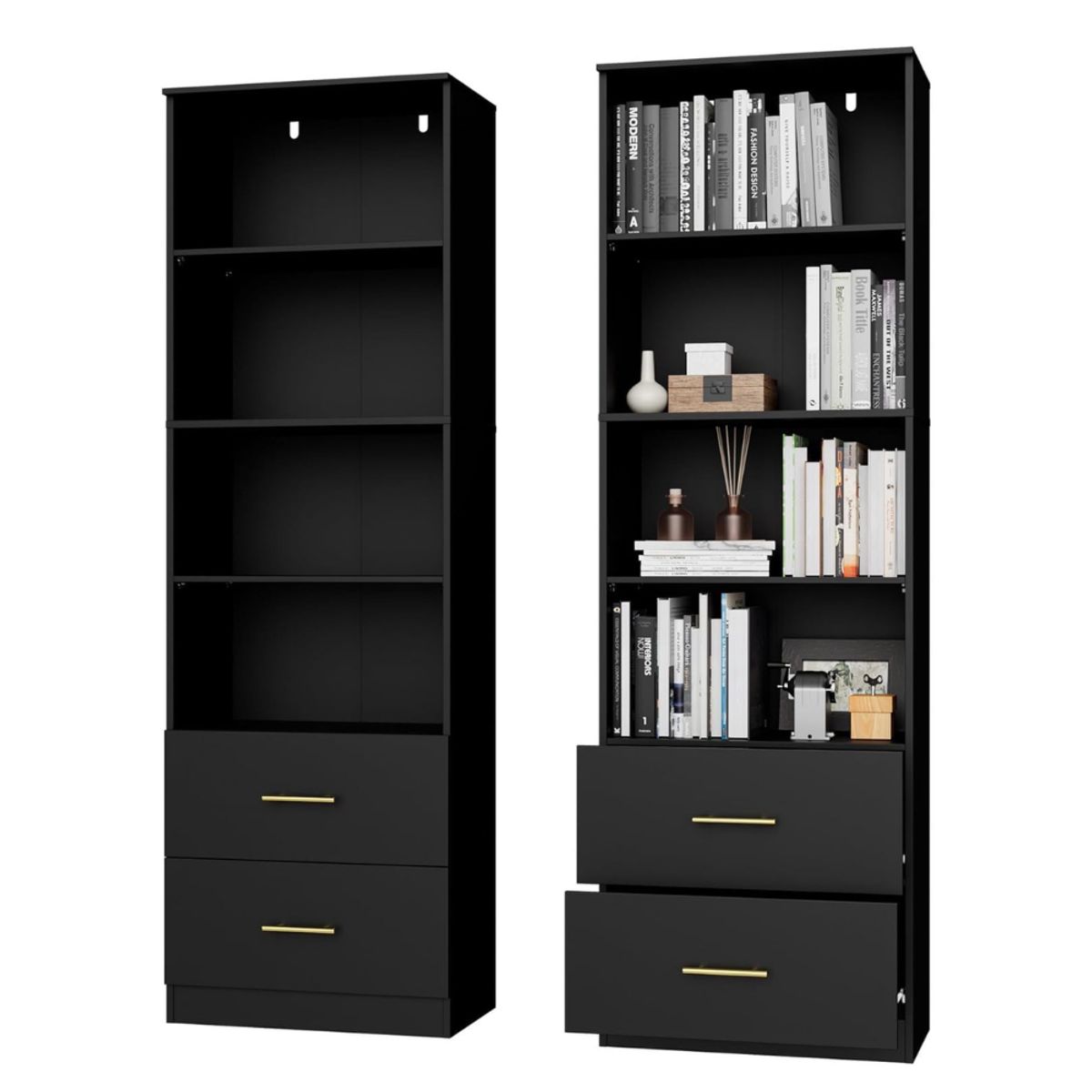 GENERICO - Estante Multiusos Tatum Negro Muebles Gaudi