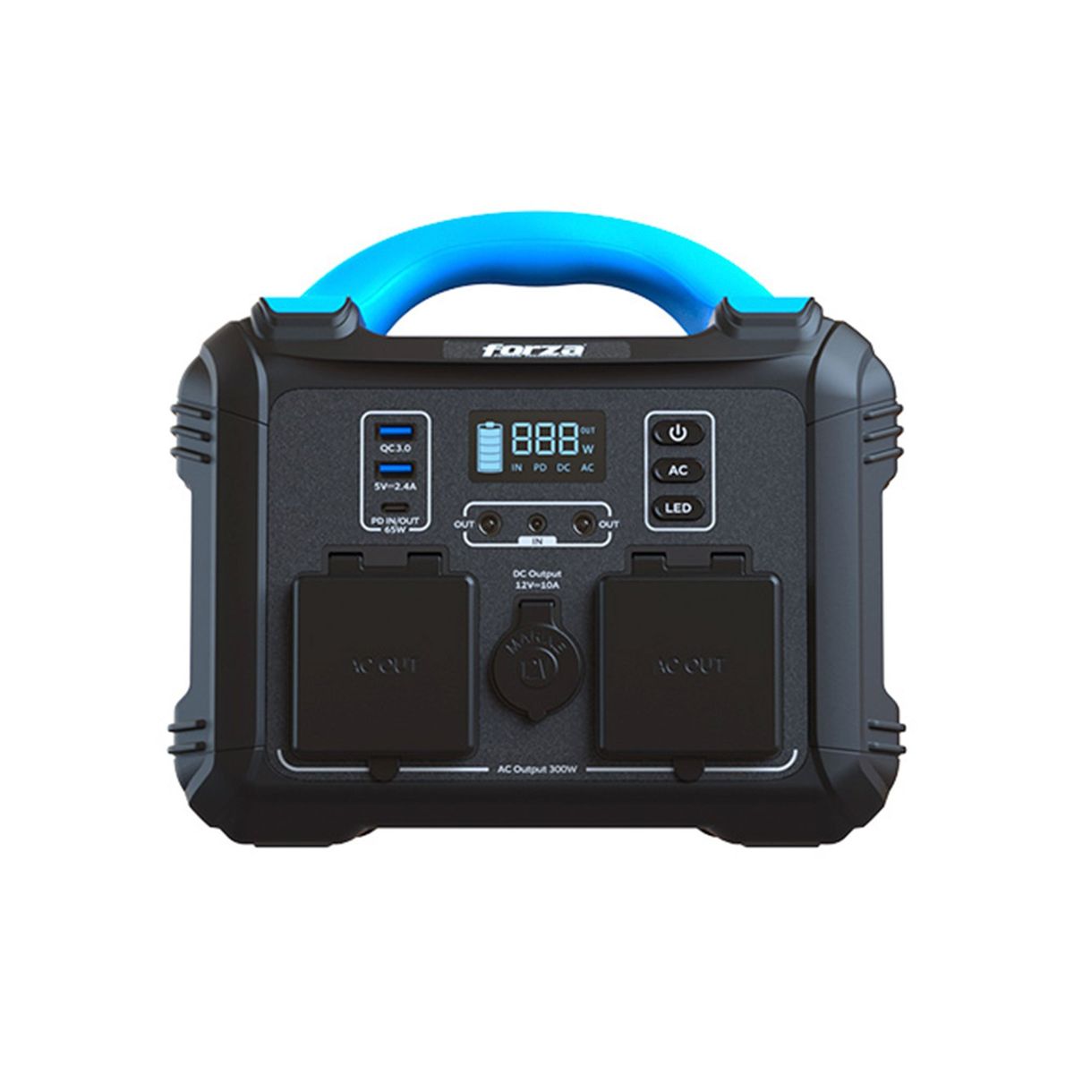 FORZA - GENERADOR ELECTRICO FORZA PORTABLE 300W LCD 220V TITAN PN FPP-T302