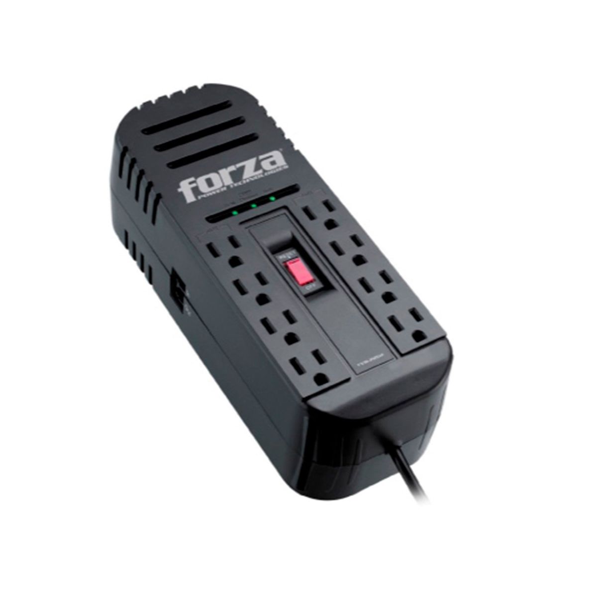 FORZA - ESTABILIZADOR FORZA  8 TOMAS 2200VA 1100W 220V NEGRO PN FVR-2202