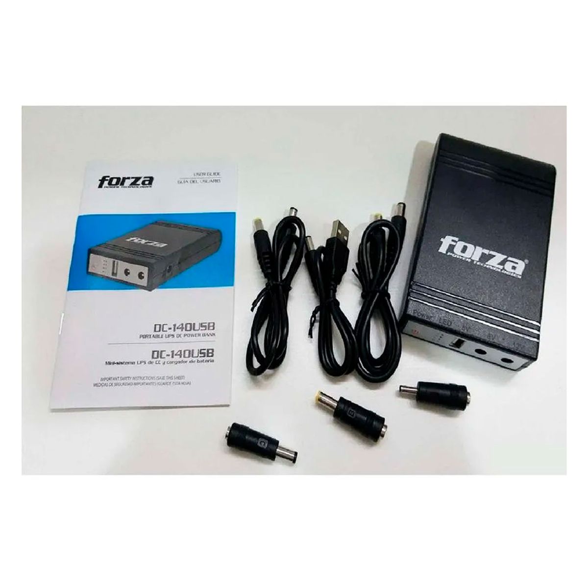 FORZA - MINI UPS FORZA PORTATIL 14W 12V USB NEGRO PN FZ-DC-140USB