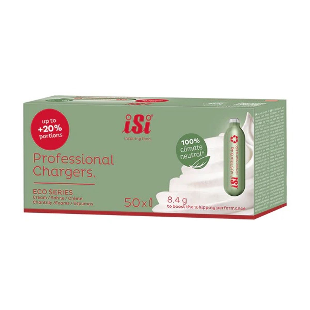 GENERICO - ISI ECO CARGAS DE NITRÓGENO X 24 CARGAS PARA ESPUMA, CHANTILLY