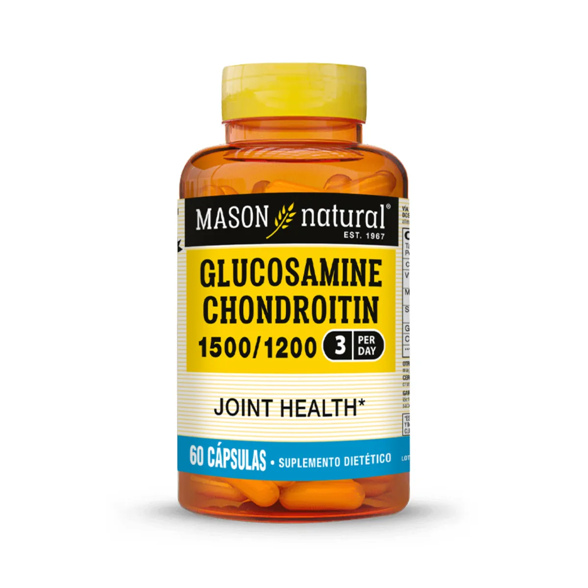 MASON NATURAL - Glucosamina Condroitina 1500/1200 - Mason Natural - 60 Cápsulas
