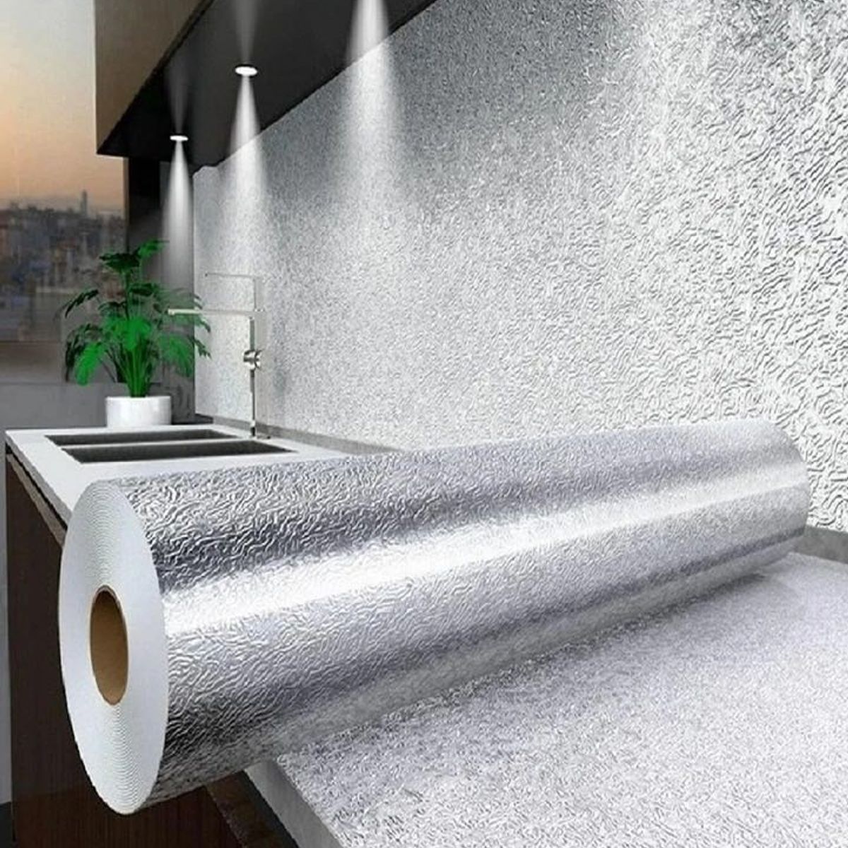 GENERICO - Pack x3 Papel Aluminio Adhesivo Para Protección Superficies 60cmx2m