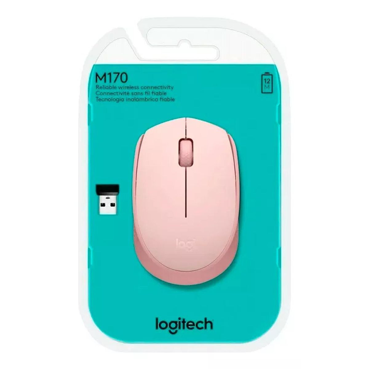 LOGITECH - Mouse Logitech M170 Wireless Rosa