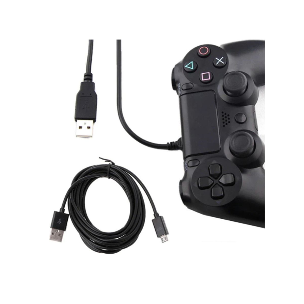 GENERICO - Cable de Carga para Mando PS4 de 3 metros