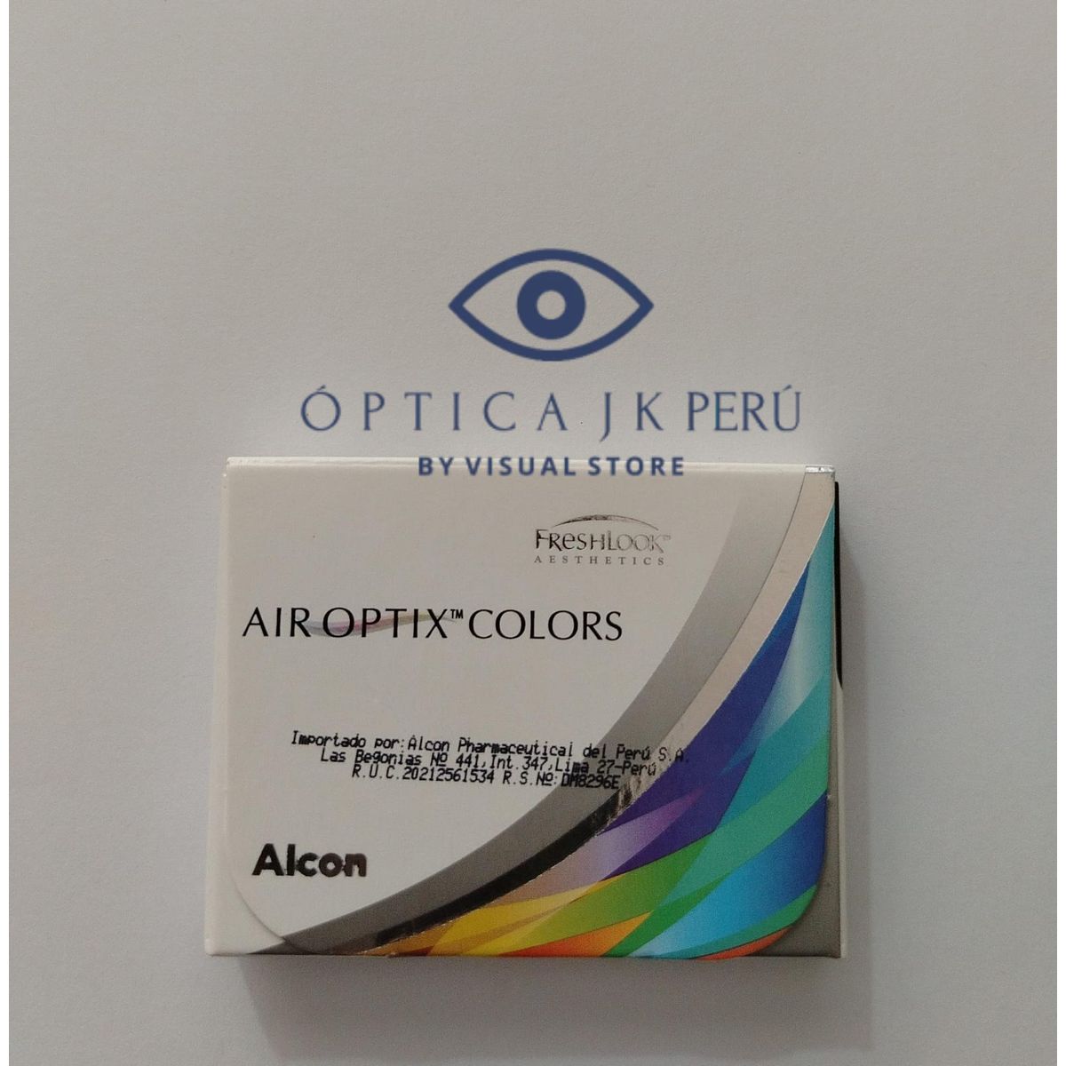JK - Air Optix Colors Hidrogel de Silicona MIOPÍA -600 GRAY GRIS
