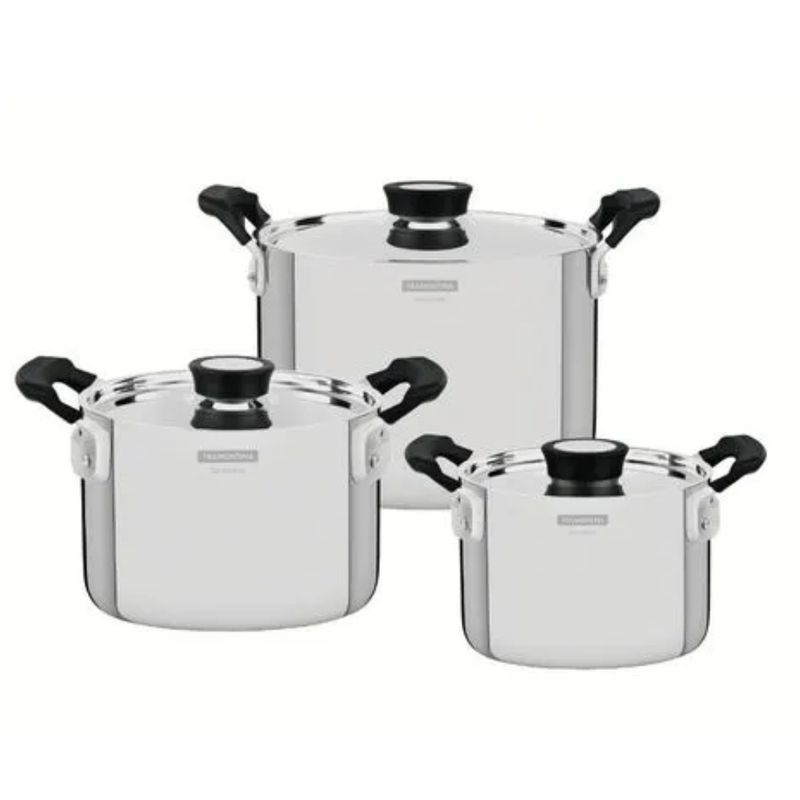 TRAMONTINA - Jgo Bateria de Cocina Grano Compact 6 Pzas  Sartén 28 cm- 10390020