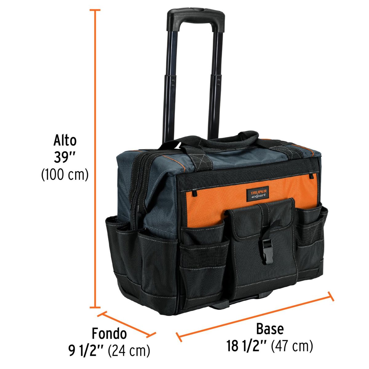 TRUPER - Maleta uso industrial portaherramientas con ruedas Truper
