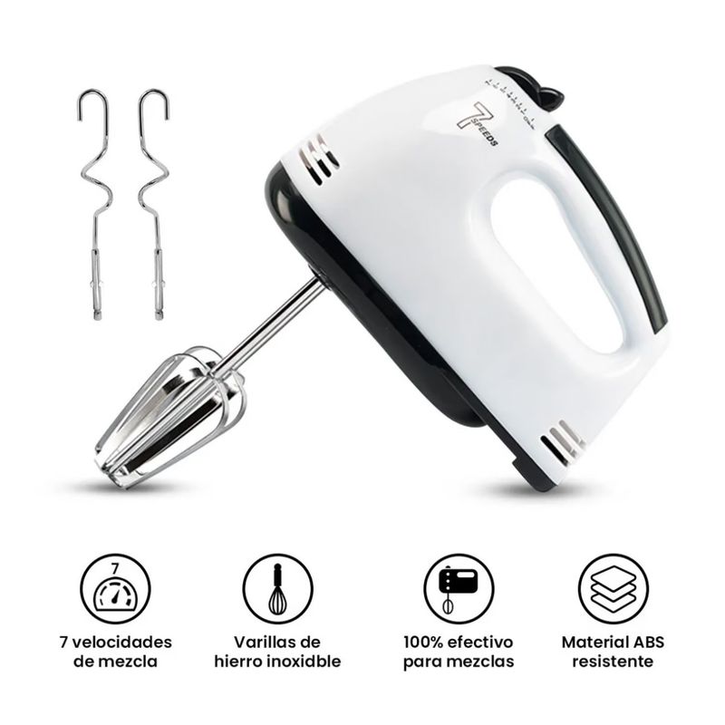 GENERICO - Batidora de Mano Electrica HandMixer 7 Velocidades