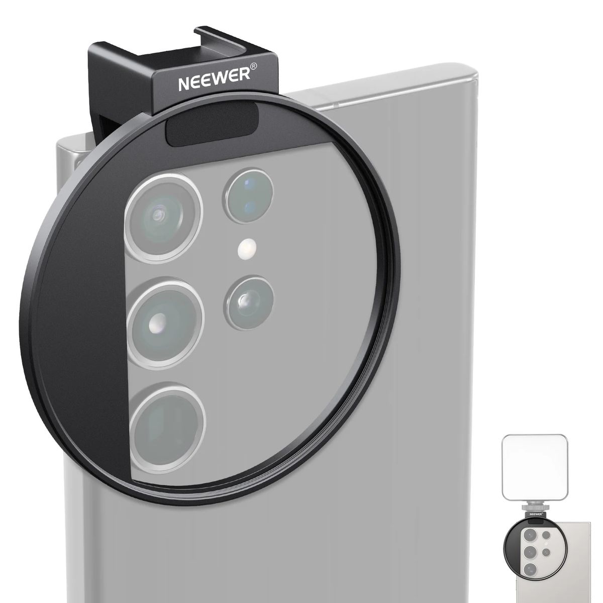 GENERICO - Neewer clip para filtro de teléfono de 67 mm