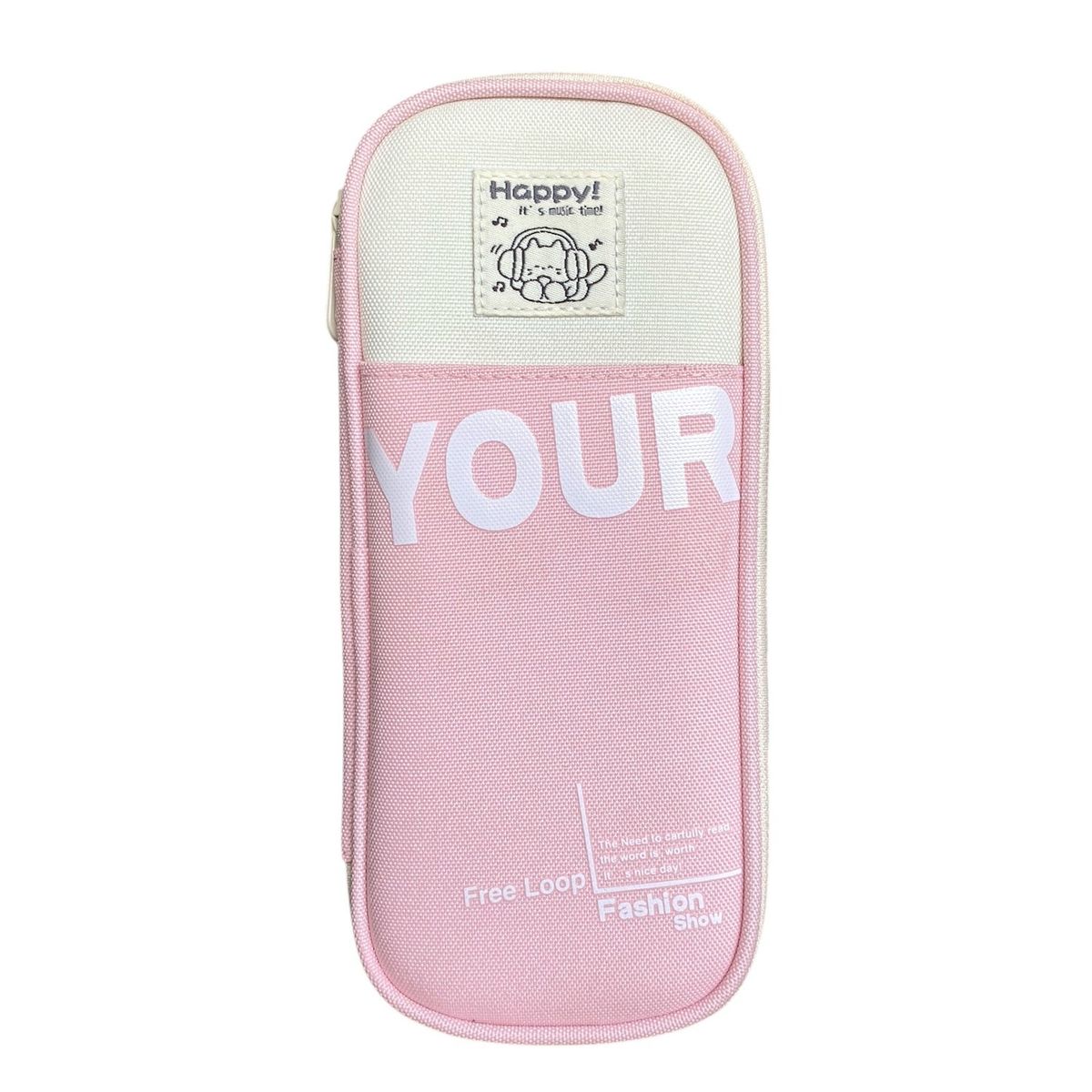 GENERICO - Cartuchera Escolar Kawaii Rosa 22x10cm