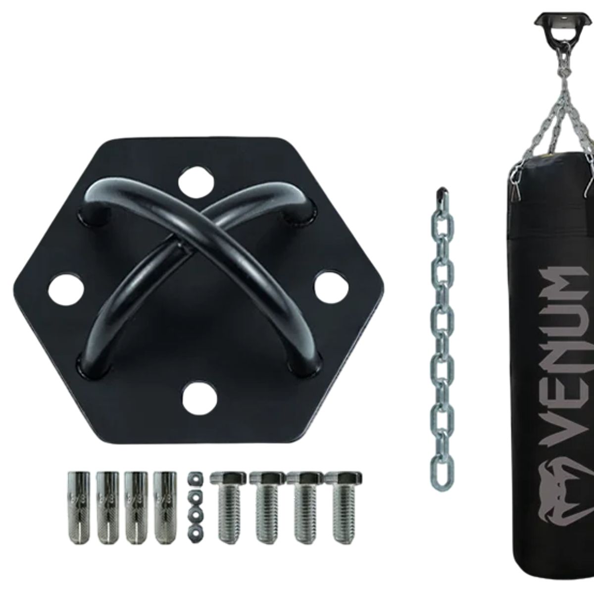 HOLGU - Soporte Techo 300kg Crossfit + Saco Box 1m + Cadena