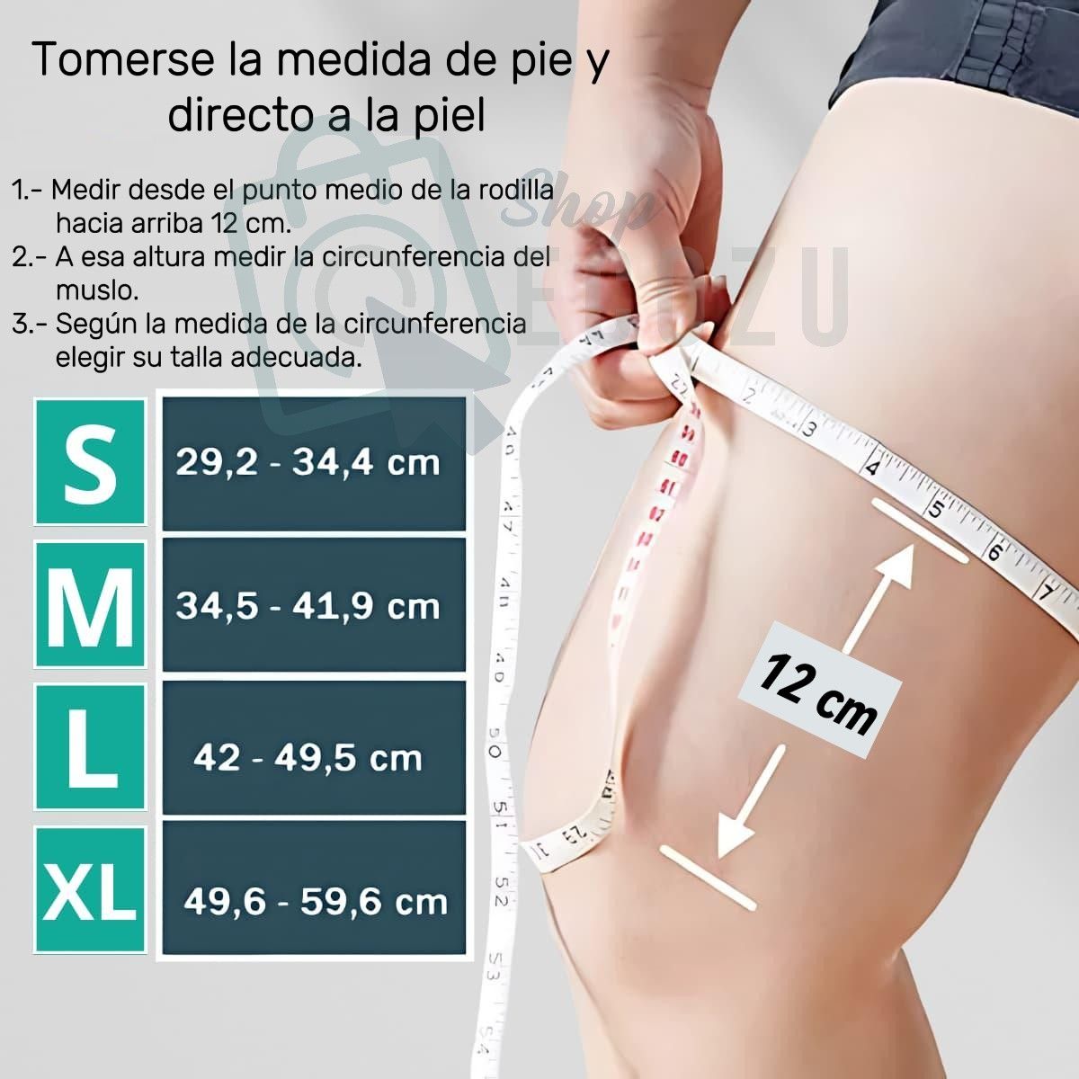 GENERICO - Rodillera de compresión talla M con fibra de cobre